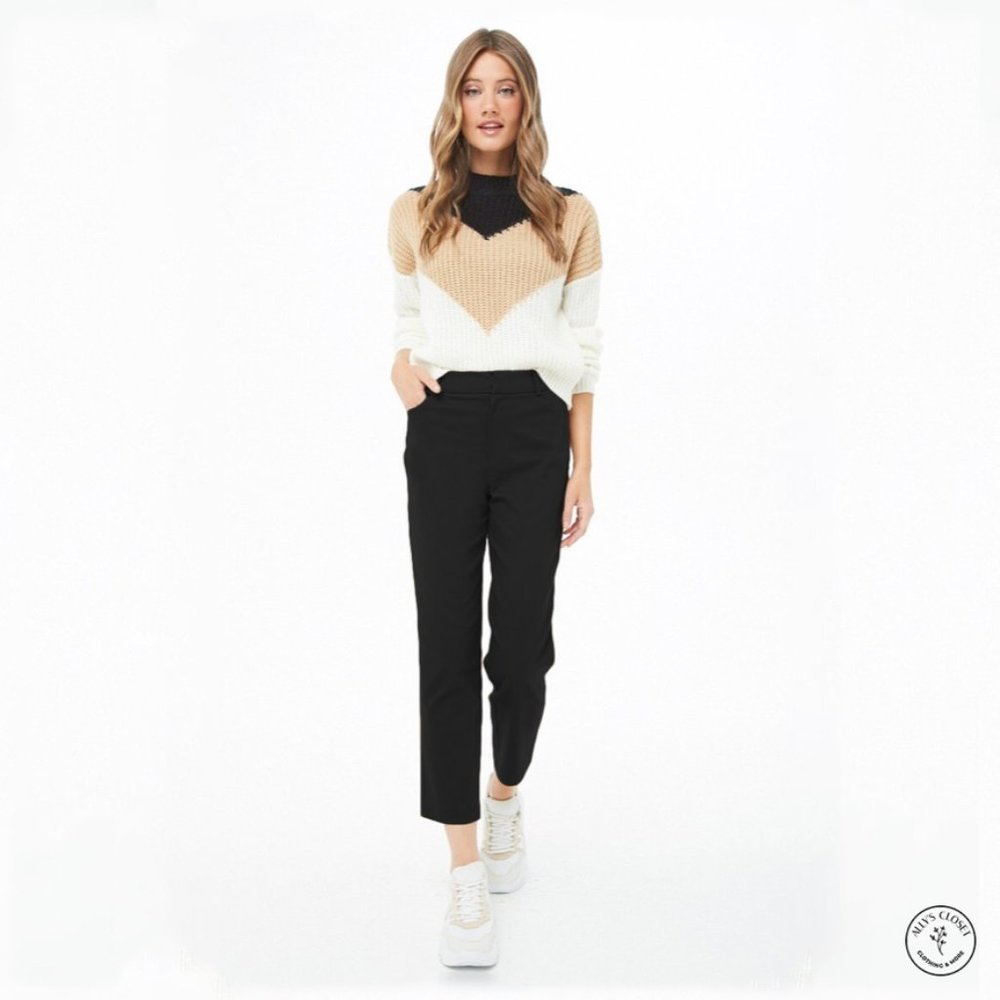 Forever 21 Black High Waist Ankle Pants